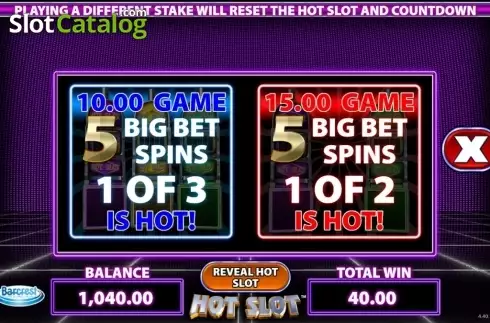 Скрин7. Hot Slot (Barcrest) слот