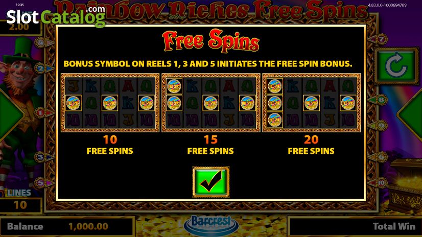 Rainbow Riches Free Spins