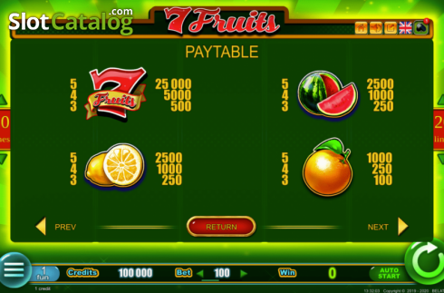 Скрин6. 7 Fruits слот
