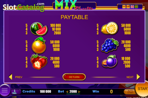 Скрин6. Mix Fruits слот