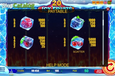 Скрин7. Icy Fruits (Belatra Games) слот