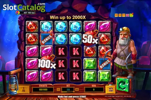 Скрин3. Crystals Digger слот