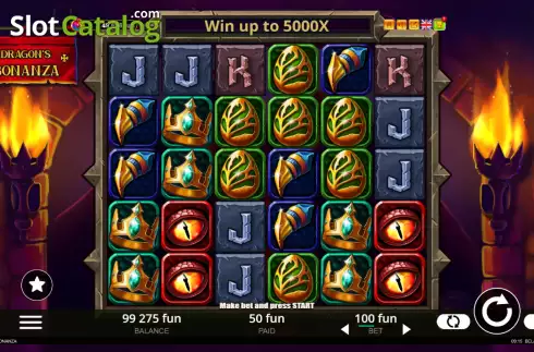 Скрин2. Dragon's Bonanza слот