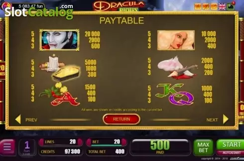 Скрин4. Dracula Riches слот