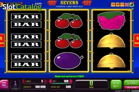Скрин2. Sevens (Belatra Games) слот