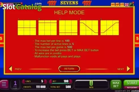 Скрин5. Sevens (Belatra Games) слот