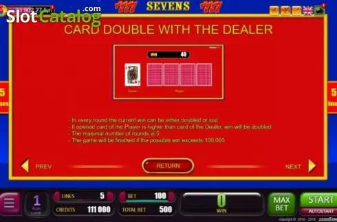 Скрин7. Sevens (Belatra Games) слот