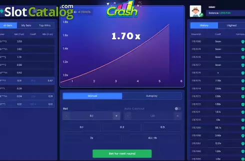 Скрин2. Crash (BetConstruct) слот