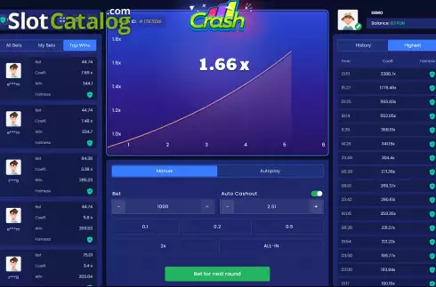 Скрин5. Crash (BetConstruct) слот