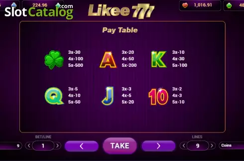 Скрин6. 777 Likee слот