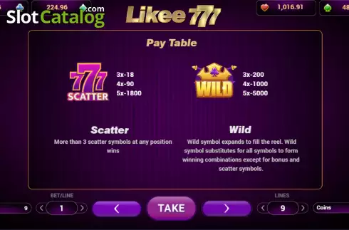 Скрин5. 777 Likee слот