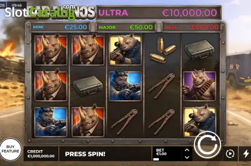 Скрин2. Bad Rhinos слот