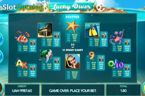 Скрин6. Lucky Diver слот