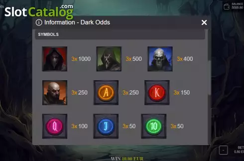 Скрин4. Dark Odds слот