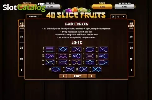 Скрин5. 40 Slice Fruits слот