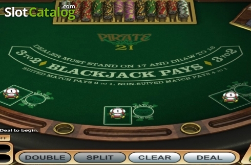 Скрин3. Pirate 21 Blackjack слот