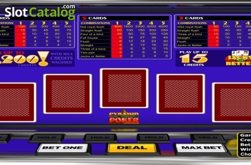 Скрин2. Pyramid Jacks or Better (Betsoft) слот