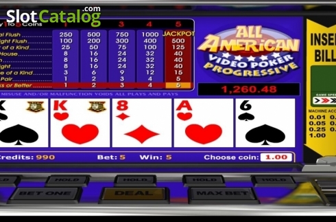 Скрин6. All American Poker (Betsoft) слот