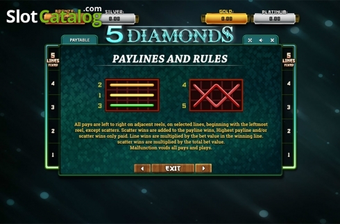 Скрин7. 5 Diamonds слот
