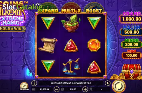 Скрин2. Coins of Alkemor: Extreme Magic слот