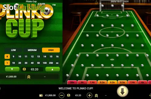 Скрин2. Plinko Cup слот