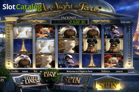 Скрин2. A Night in Paris JP слот