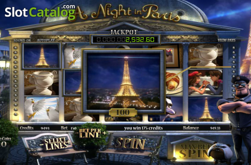 Скрин3. A Night in Paris JP слот