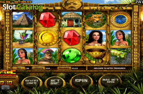 Скрин2. Aztec Treasures (Betsoft) слот