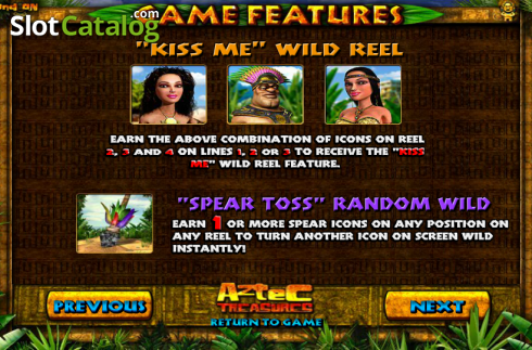 Скрин7. Aztec Treasures (Betsoft) слот