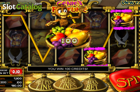 Скрин3. Genie's Fortune слот