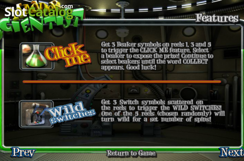 Скрин6. Madder Scientist слот