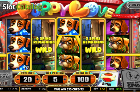 Скрин5. Puppy Love (Betsoft) слот