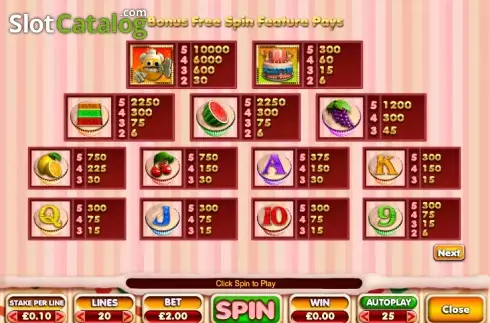 Скрин7. Fruit Cake слот