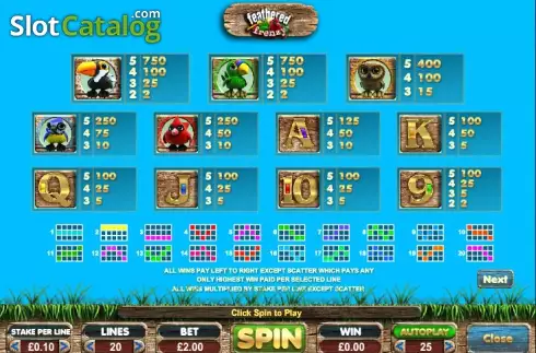Скрин5. Feathered Frenzy Slot слот