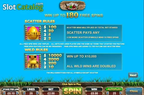 Скрин6. Feathered Frenzy Slot слот