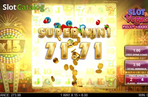 Скрин7. Slot Vegas Fully Loaded Megaquads слот