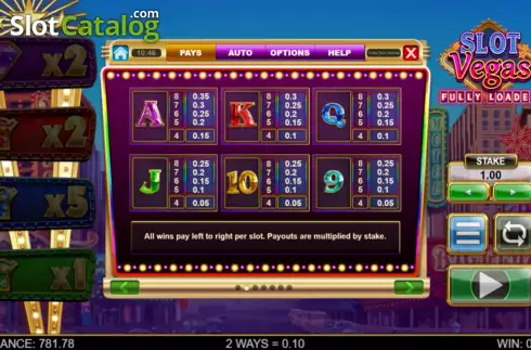 Скрин9. Slot Vegas Fully Loaded Megaquads слот