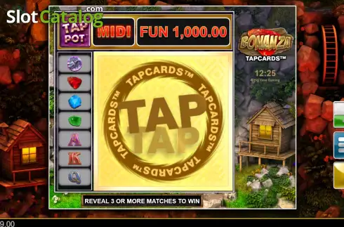 Скрин2. Bonanza Tapcards слот