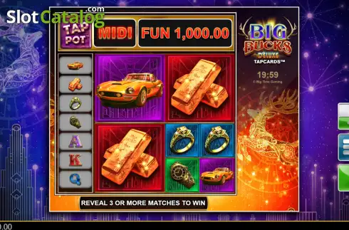 Скрин2. Big Bucks Deluxe Tapcards слот