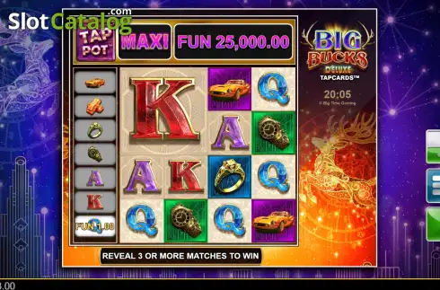 Скрин3. Big Bucks Deluxe Tapcards слот