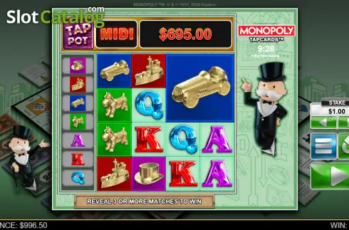 Скрин2. Monopoly Tapcards слот