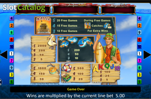 Скрин8. Fishin Frenzy Jackpot King слот