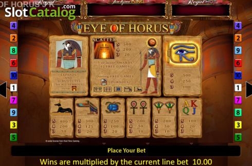 Скрин3. Eye Of Horus Jackpot King слот