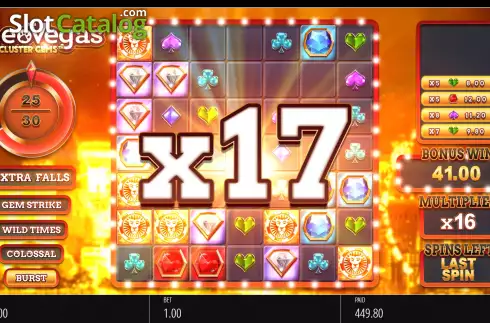 Скрин9. Leo Vegas Cluster Gems слот