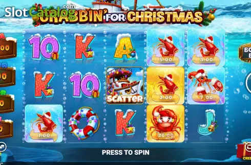 Скрин2. Crabbin for Christmas слот