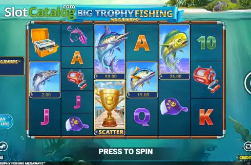 Скрин2. Big Trophy Fishing Megaways слот