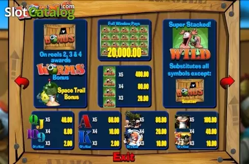 Скрин2. Worms (Blueprint) слот