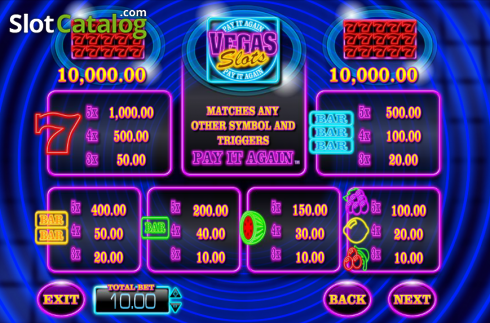 Скрин3. Vegas Slots: Pay It Again слот