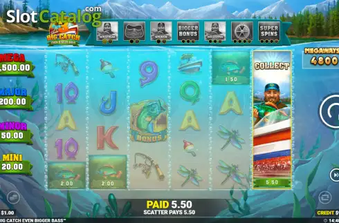 Скрин3. Big Catch Even Bigger Bass 3 слот