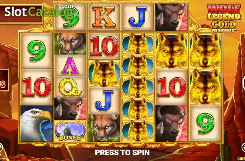 Скрин2. Wolf Legend Gold Megaways слот